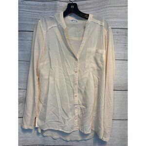 Splendid Sheer Button-Down Long Sleeve Shirt Size S